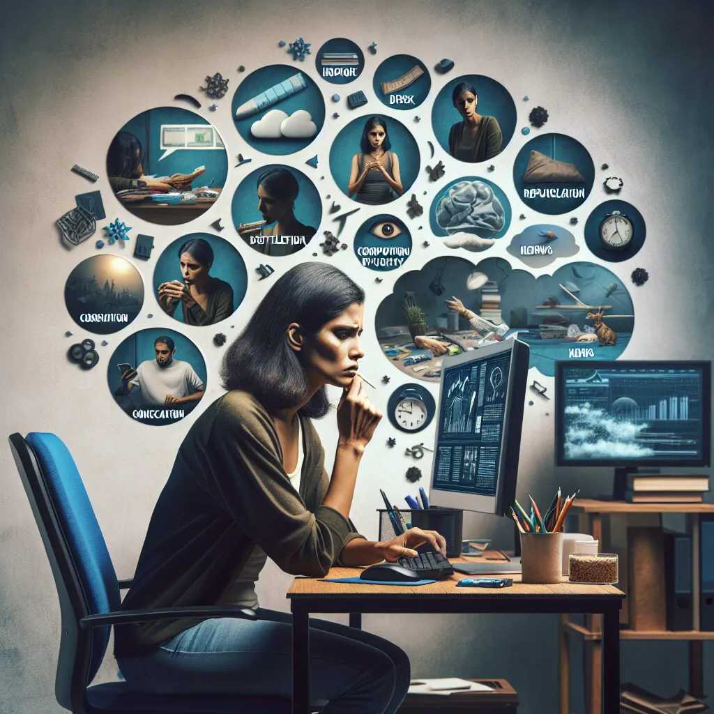 درک عمیق اختلال وسواسی-اجباری و مقایسه آن با اعتیاد رفتاری تصویری از یک فرد که با انواع مختلف رفتارهای تکراری و عادتگونه روبرو است