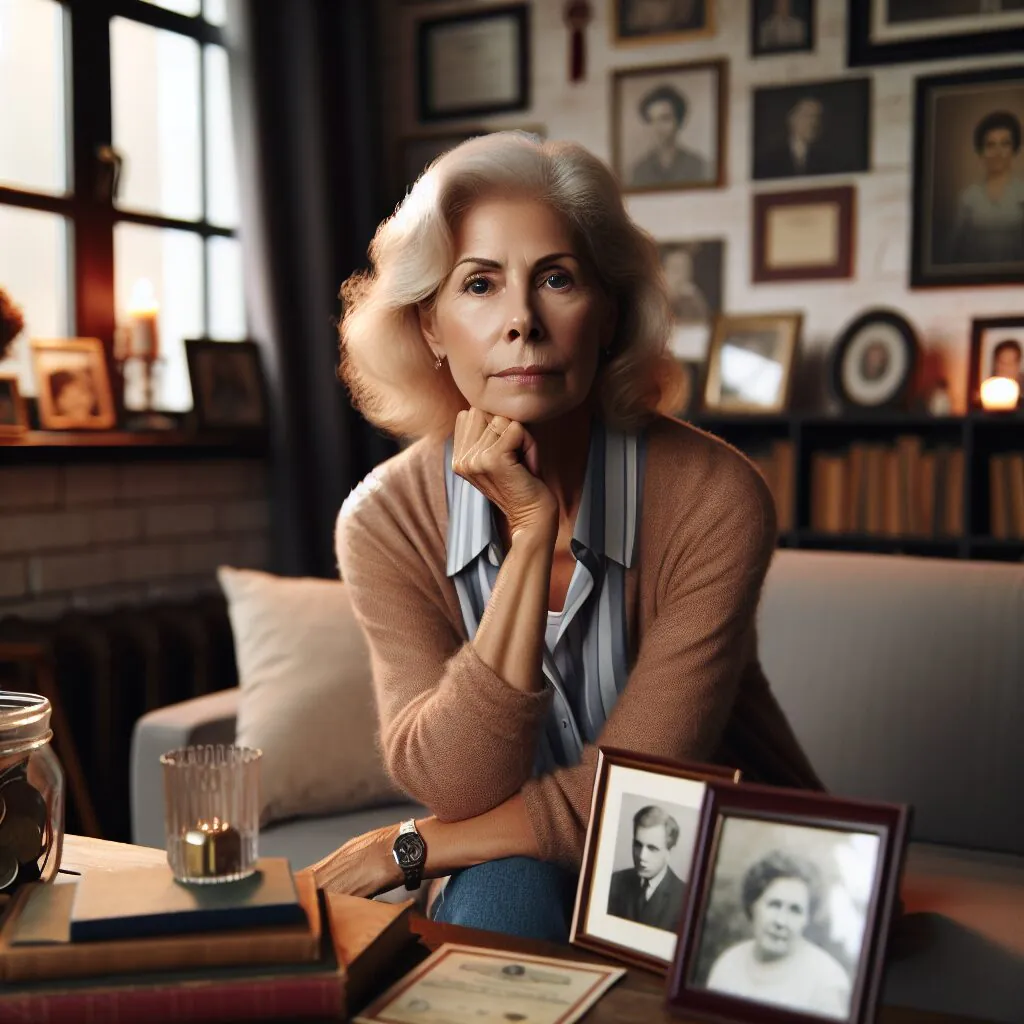 سلامت روان پس از بازنشستگی تصویر مردی مسن که در یک اتاق نشسته، با چهرهای متفکر و اندکی ناراحت، با عکسهای قدیمی و نشانهای تقدیر در اطراف