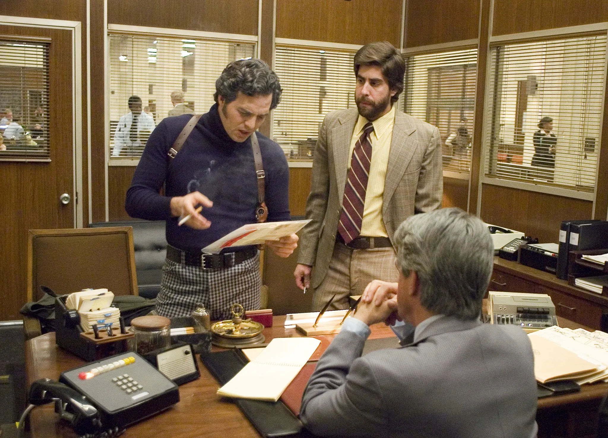 Dermot Mulroney, Adam Goldberg, and Mark Ruffalo in Zodiac (2007)